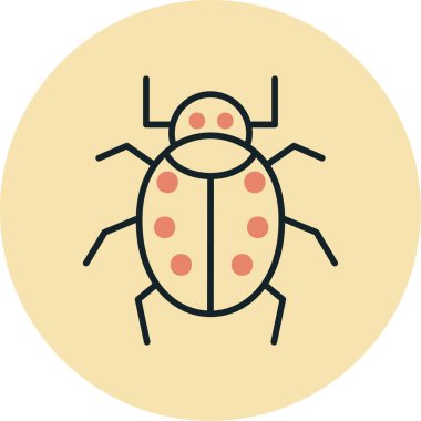 Böcek. Web simgesi basit illüstrasyon 