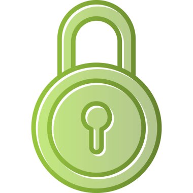 kilit düz simge vektör çizim