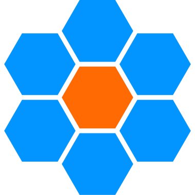 altıgen web simgesi, vektör çizim