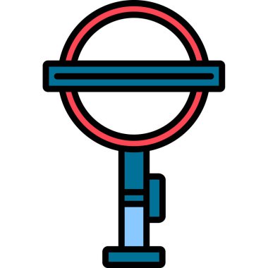 Yer altı işareti web simgesi, vektör illüstrasyonu