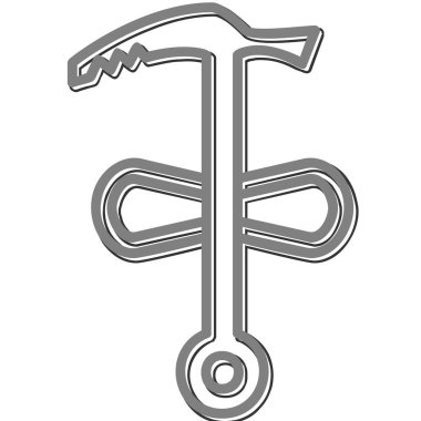 tırmanma baltası. Web simgesi basit illüstrasyon