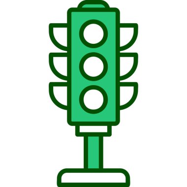 Trafik ışığı. Web simgesi basit illüstrasyon