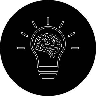 Fikir simgesinin vektör illüstrasyonu 