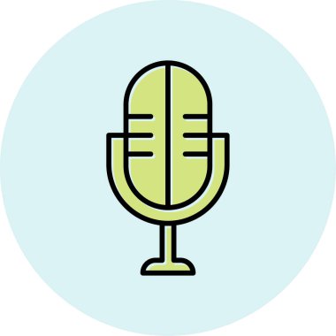 mikrofon simgesi vektör illüstrasyonu 