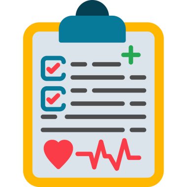 Sağlık Denetimi panosu simgesi, vektör illüstrasyonu 