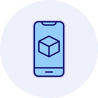 Görüntüde Artırılmış Gerçeklik simgesine sahip akıllı telefon 