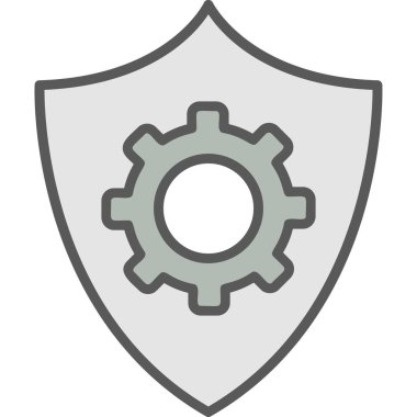 Veri koruma simgesi, vektör çizim                  