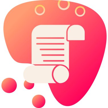 Kağıt parşömen. Web simgesi basit illüstrasyon                