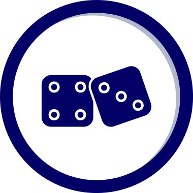 oyun zarları simgesi, vektör illüstrasyonu 