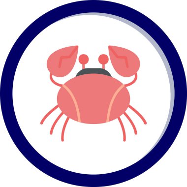 Yengeç simgesi, vektör illüstrasyonu basit tasarım 