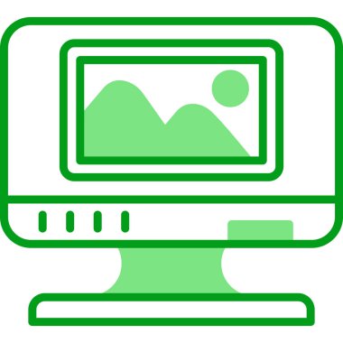 Resim web simgesi, vektör çizim 