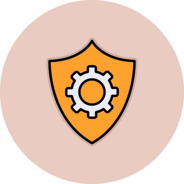 Veri koruma simgesi, vektör çizim                  