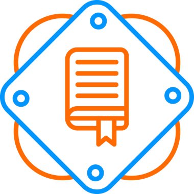 kitap simgesi, vektör illüstrasyonu basit tasarım