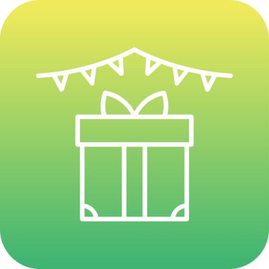 Hediye. Web simgesi basit illüstrasyon