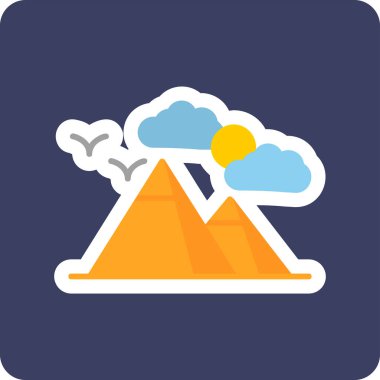 Piramitler. Web simgesi basit illüstrasyon