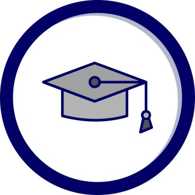 Mortarboard web simgesi basit illüstrasyon