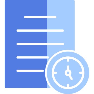 Zamanlama simgesi vektör çizimi alıştırması