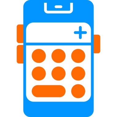 Hesap makinesi. Web simgesi basit illüstrasyon 