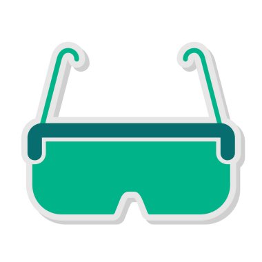 Gözlük. Web simgesi basit illüstrasyon 