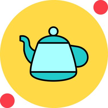 Vektör illüstrasyonu, çaydanlık ağı simgesi 