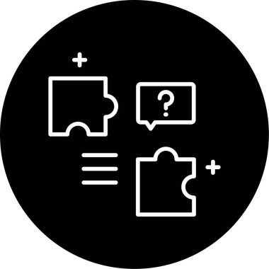 vektör illüstrasyonu, bulmaca ögesi simgesi 