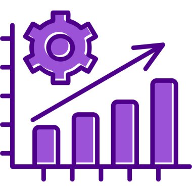  Üretim düzlüğü simgesi, vektör illüstrasyonu