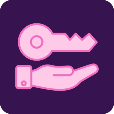 anahtar simgesi, vektör illüstrasyonu basit tasarım