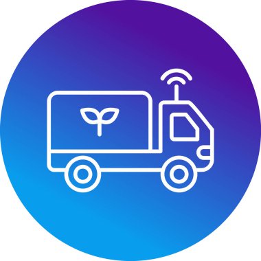 kamyon simgesi, vektör illüstrasyonu basit tasarım