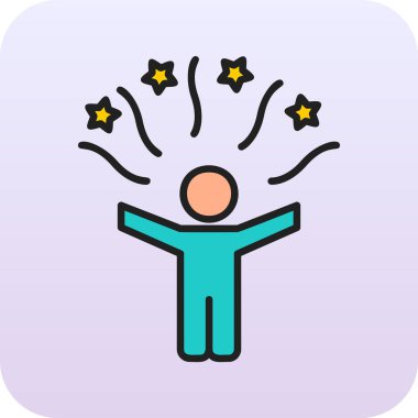 Mutlu çocuk ikonu, vektör stili tasarım. Kutlama