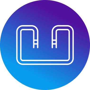 U Bükme ağ simgesi, vektör illüstrasyonu