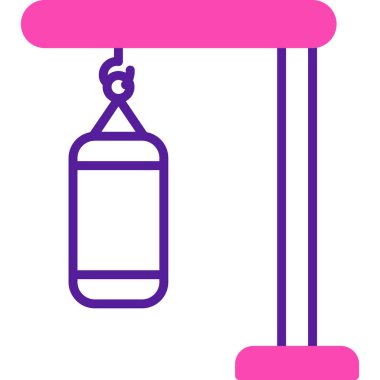 Boks çantası ikon vektör illüstrasyonu