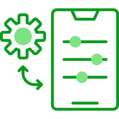 Simgeyi ayarlamanın vektör illüstrasyonu 