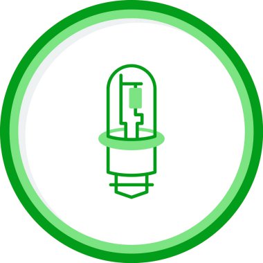 Sodyum buhar ampul simgesi, vektör illüstrasyonu  