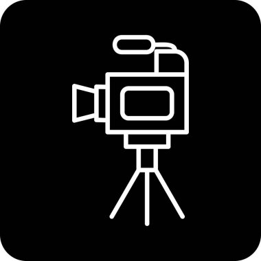 Film kamerası. Web simgesi basit illüstrasyon 