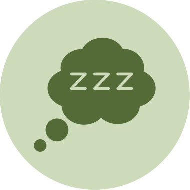 uyku zamanı simgesi, vektör illüstrasyonu basit tasarım