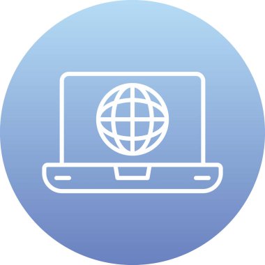 İnternet web simgesi basit illüstrasyon 