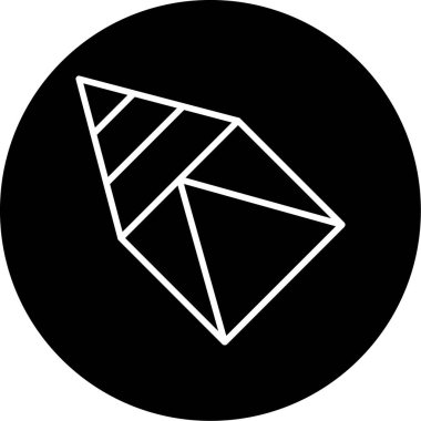 Prizma. Web simgesi basit illüstrasyon                 