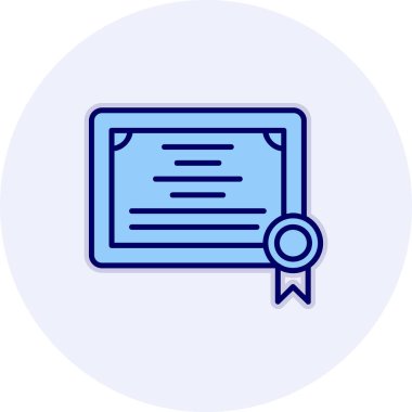 Sertifika. Web simgesi basit tasarım