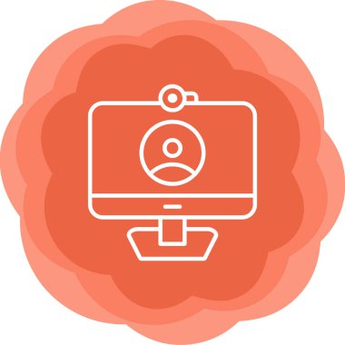 Video Arama simgesi, düz tasarım