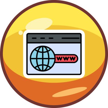 Web tarayıcı simgesi, vektör illüstrasyonu basit tasarım