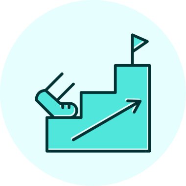 Adımlar web simgesinin vektör illüstrasyonu