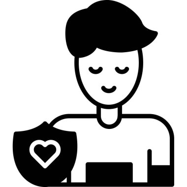 Koruma simgesinin vektör illüstrasyonu 