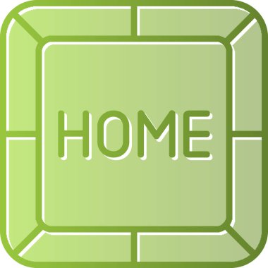 Eve. Web simgesi basit illüstrasyon