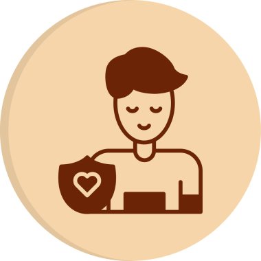 Koruma simgesinin vektör illüstrasyonu 