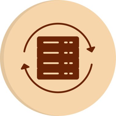 Veri Entegrasyonu. Web simgesi basit illüstrasyon       