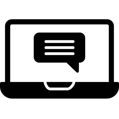 Çevrimiçi İletişim simgesi vektör illüstrasyonu