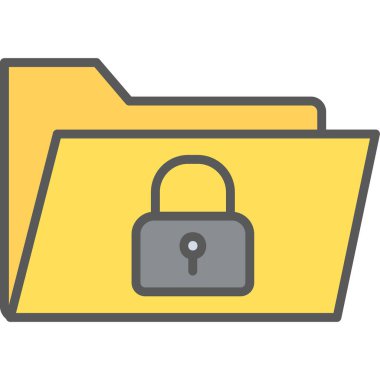 Güvenli Veri Web simgesi vektör illüstrasyonu 