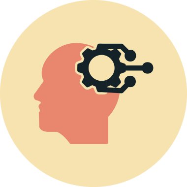 Düşünüyorum. Web simgesi basit illüstrasyon           