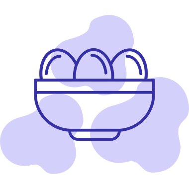 Kavanozda haşlanmış yumurta. Web simgesi basit illüstrasyon