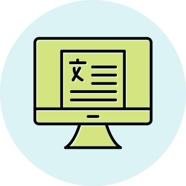 Modern dilbilim simgesinin vektör illüstrasyonu